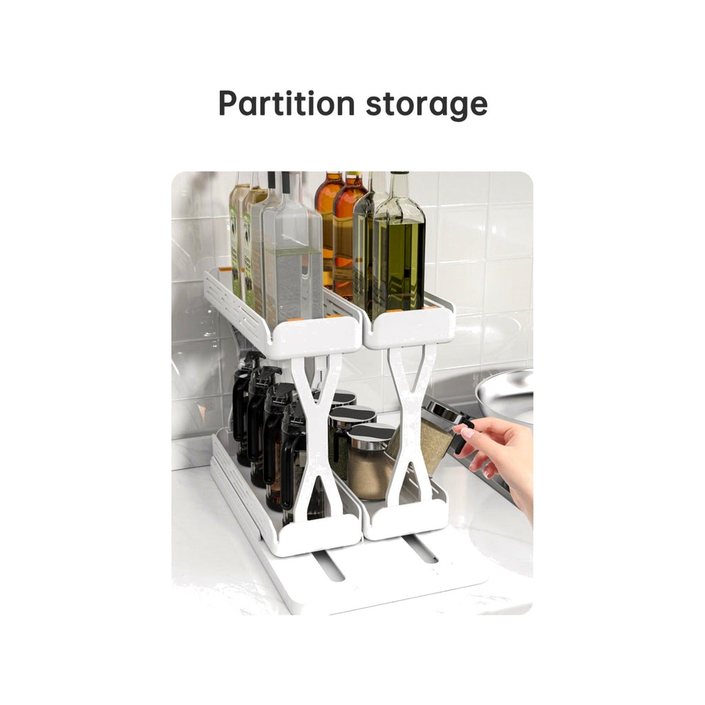 TrailPaw Pull-Out Rotating Spice Rack Organizer