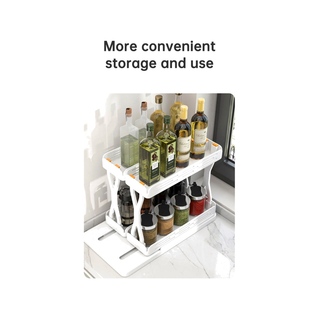 TrailPaw Pull-Out Rotating Spice Rack Organizer