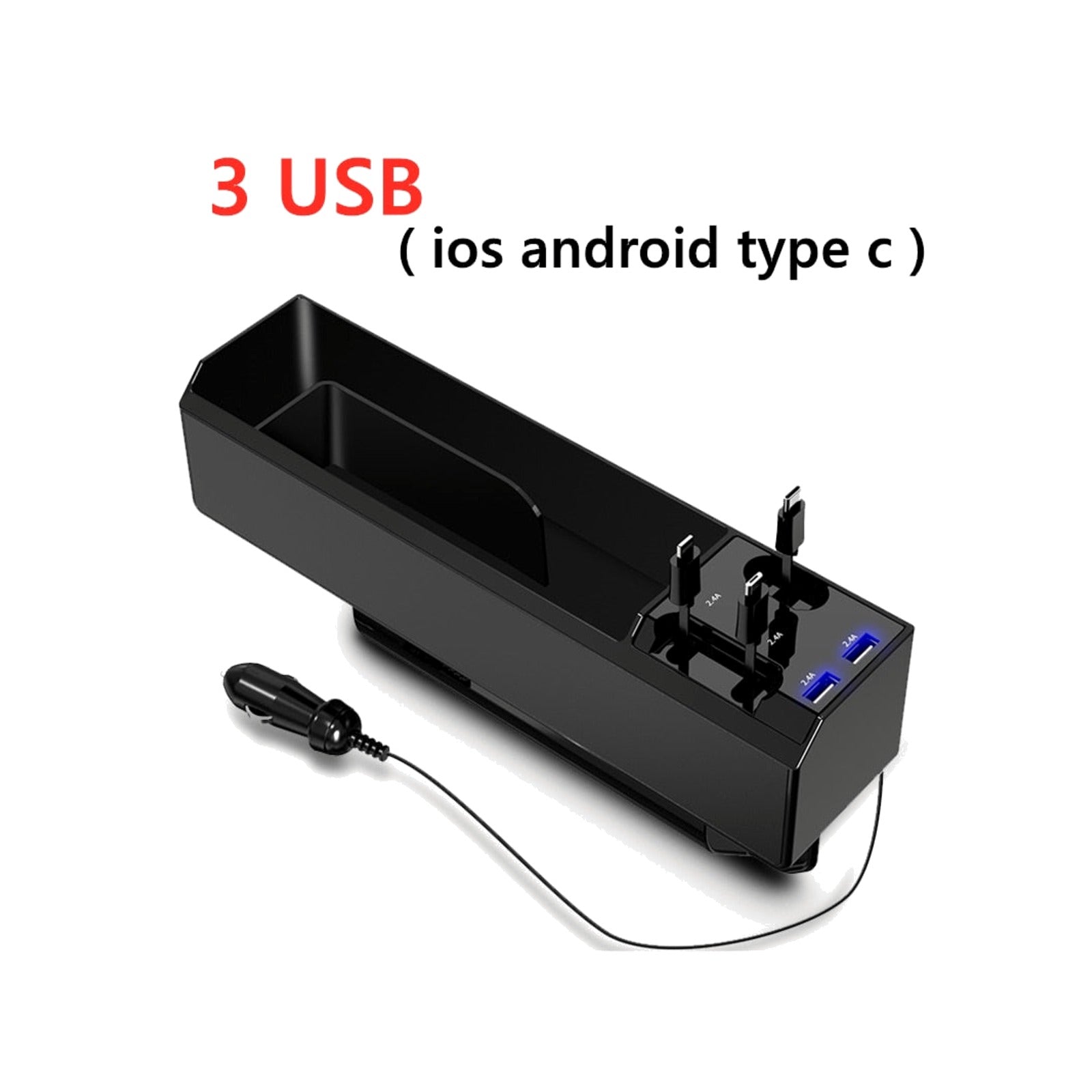 TrailPaw Car Seat Gap Organizer with Fast Charging