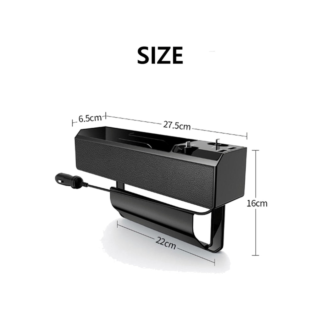 TrailPaw Car Seat Gap Organizer with Fast Charging