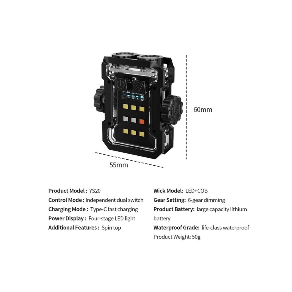 TrailPaw Mini COB Keychain Flashlight