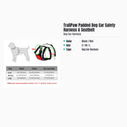TrailPaw Padded Dog Car Safety Harness & Seatbelt — specs
