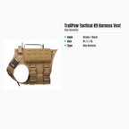 TrailPaw Tactical K9 Harness Vest — specs