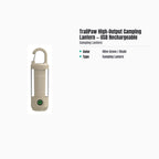 TrailPaw High-Output Camping Lantern — USB Rechargeable — specs