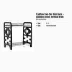 TrailPaw Two-Tier Dish Rack — Stainless Steel, Vertical Drain — specs