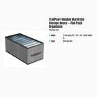 TrailPaw Foldable Wardrobe Storage Boxes — Flat-Pack Organizers — specs