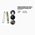 TrailPaw Inflatable Solar Lantern — USB Waterproof Camping Light — specs