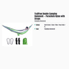 TrailPaw Double Camping Hammock — Parachute Nylon with Straps — specs