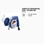 TrailPaw 5-in-1 Retractable Dog Leash — LED, Bowl & Bag — specs