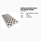 TrailPaw Car Seat Mat for Dogs — Plush, Machine Washable — specs