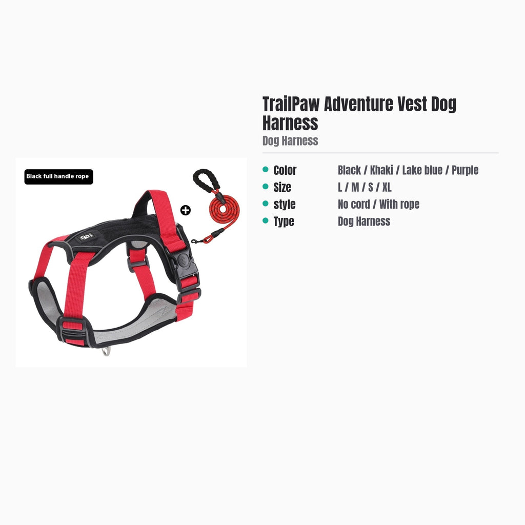TrailPaw Vest Dog Harness for Medium & Large Dogs