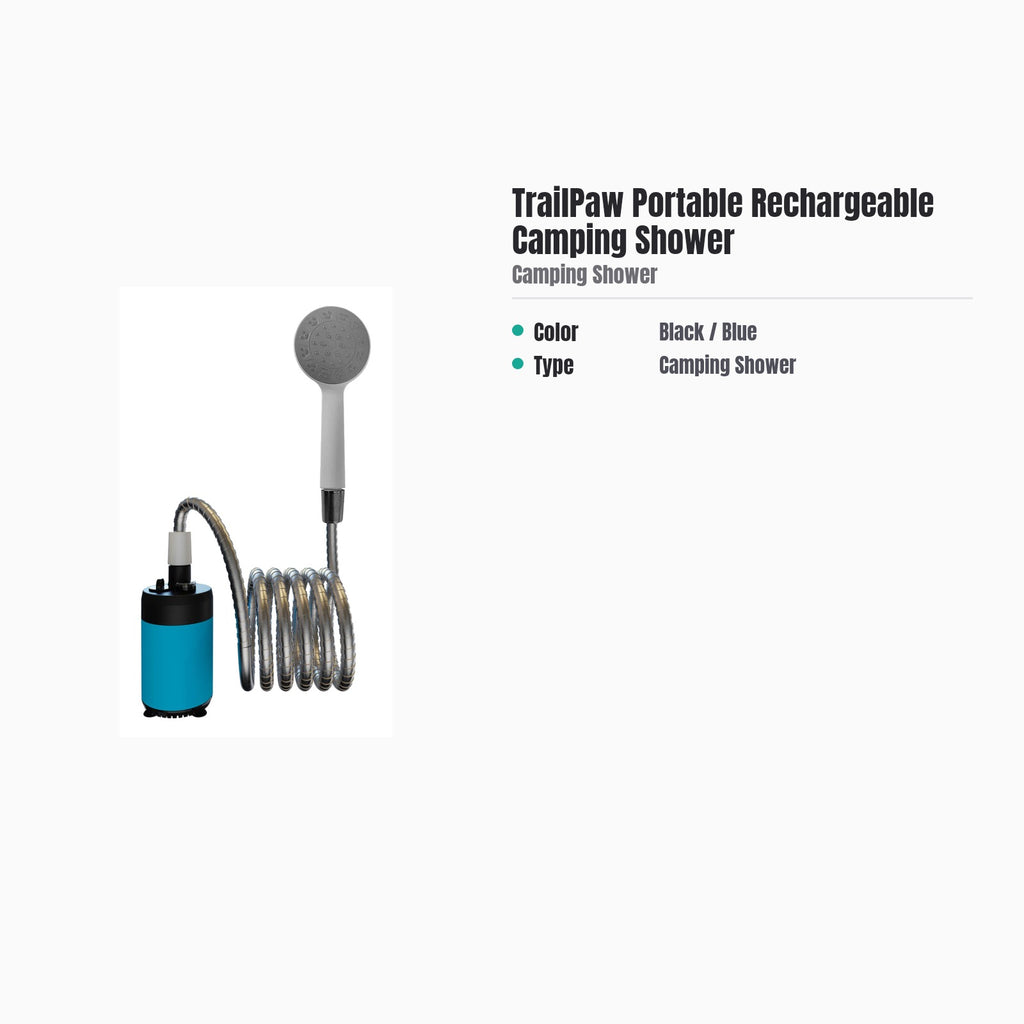 TrailPaw Portable Rechargeable Camping Shower