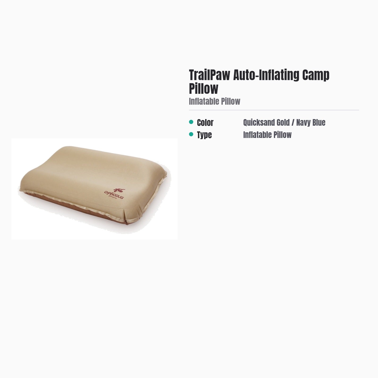 TrailPaw Auto-Inflating Camp Pillow — specs