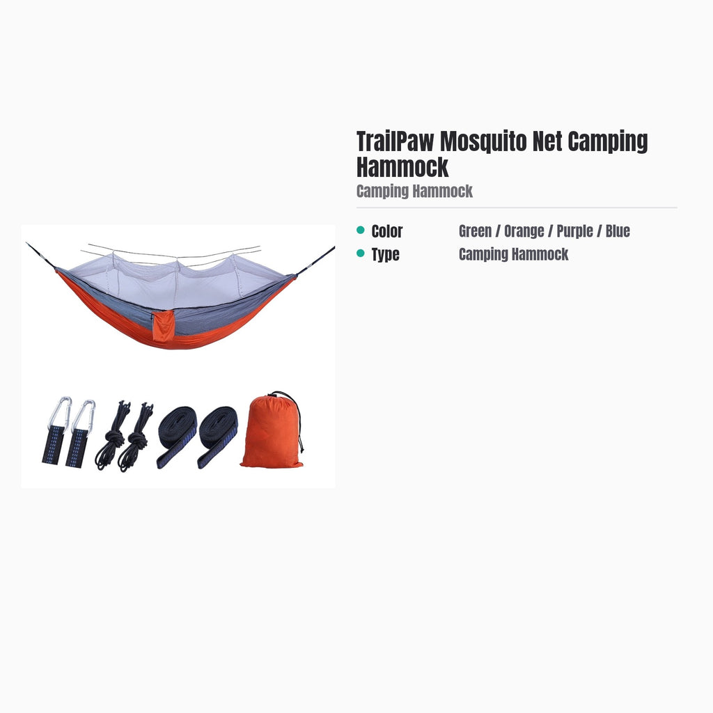 TrailPaw Mosquito Net Camping Hammock — specs