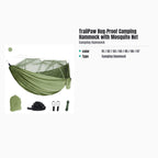 TrailPaw Bug-Proof Camping Hammock with Mosquito Net — specs