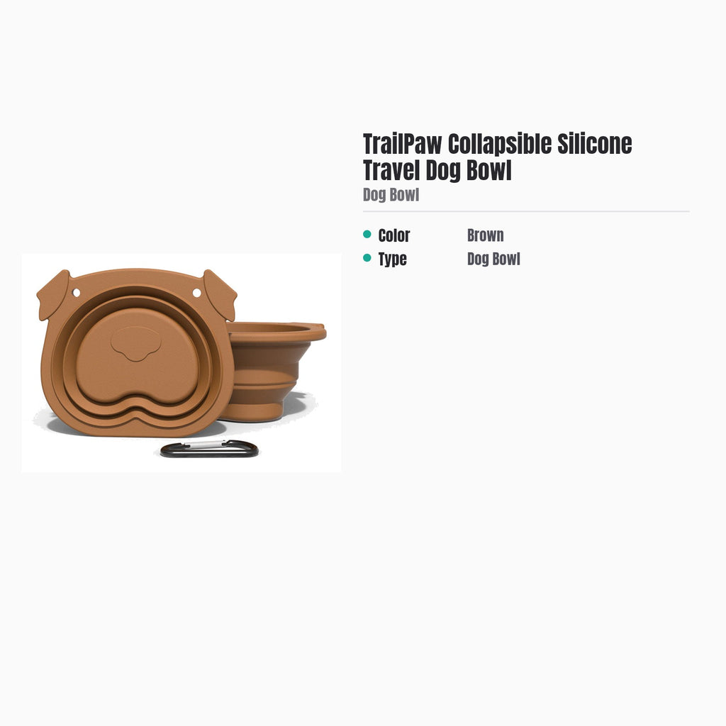 TrailPaw Collapsible Silicone Travel Dog Bowl — specs