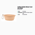 TrailPaw Foldable Silicone Travel Bowl 600ml — specs