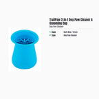 TrailPaw 2-in-1 Dog Paw Cleaner & Grooming Cup — specs