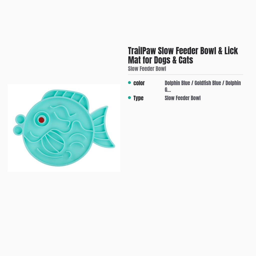 TrailPaw Slow Feeder Bowl & Lick Mat for Dogs & Cats — specs