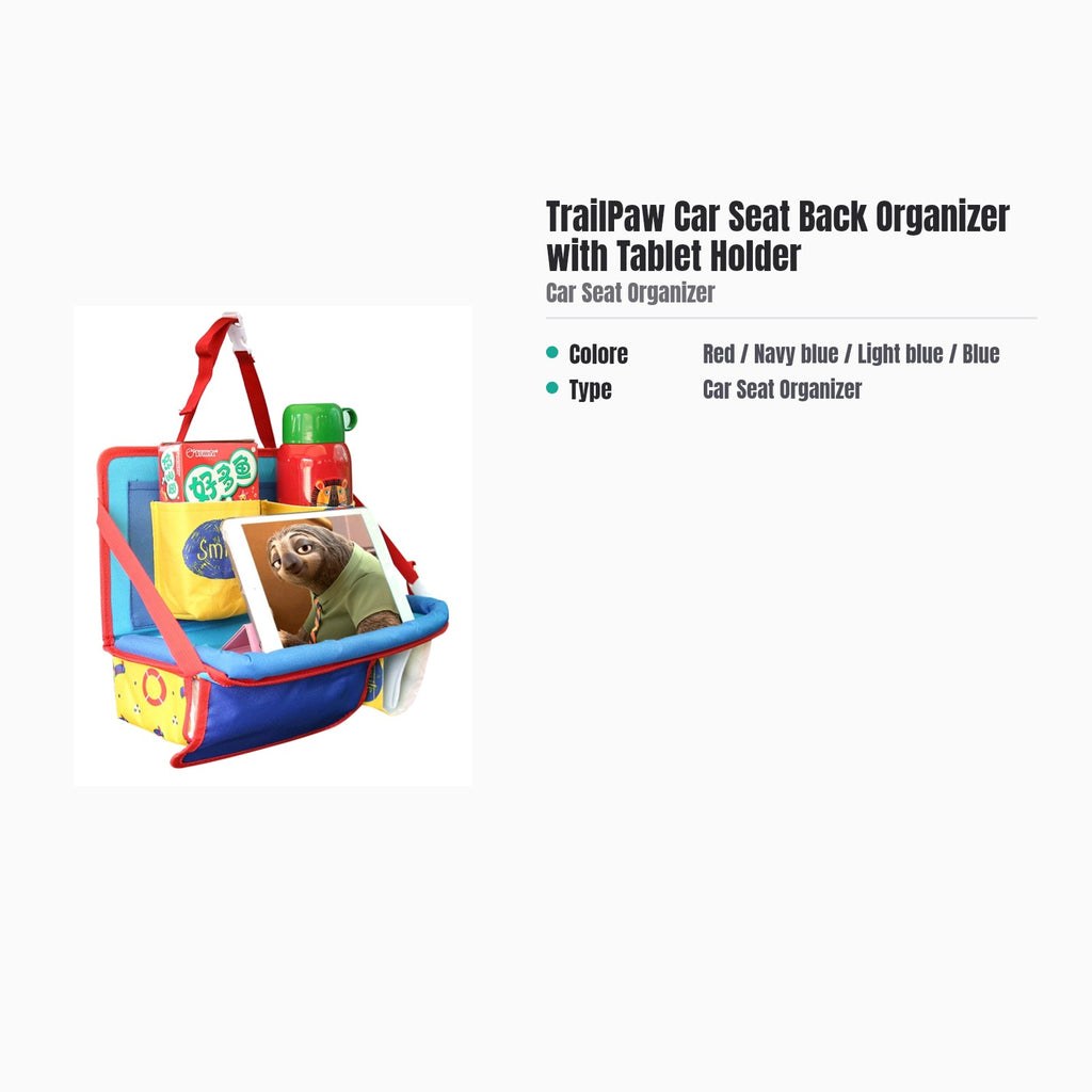 TrailPaw Car Seat Back Organizer with Tablet Holder