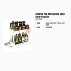 TrailPaw Pull-Out Rotating Spice Rack Organizer