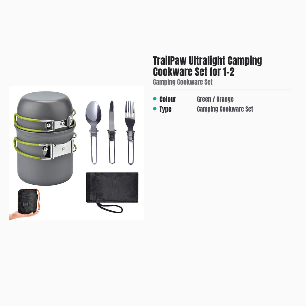 TrailPaw Trail Cook Set — Compact 1-2 Person Camping Cookware