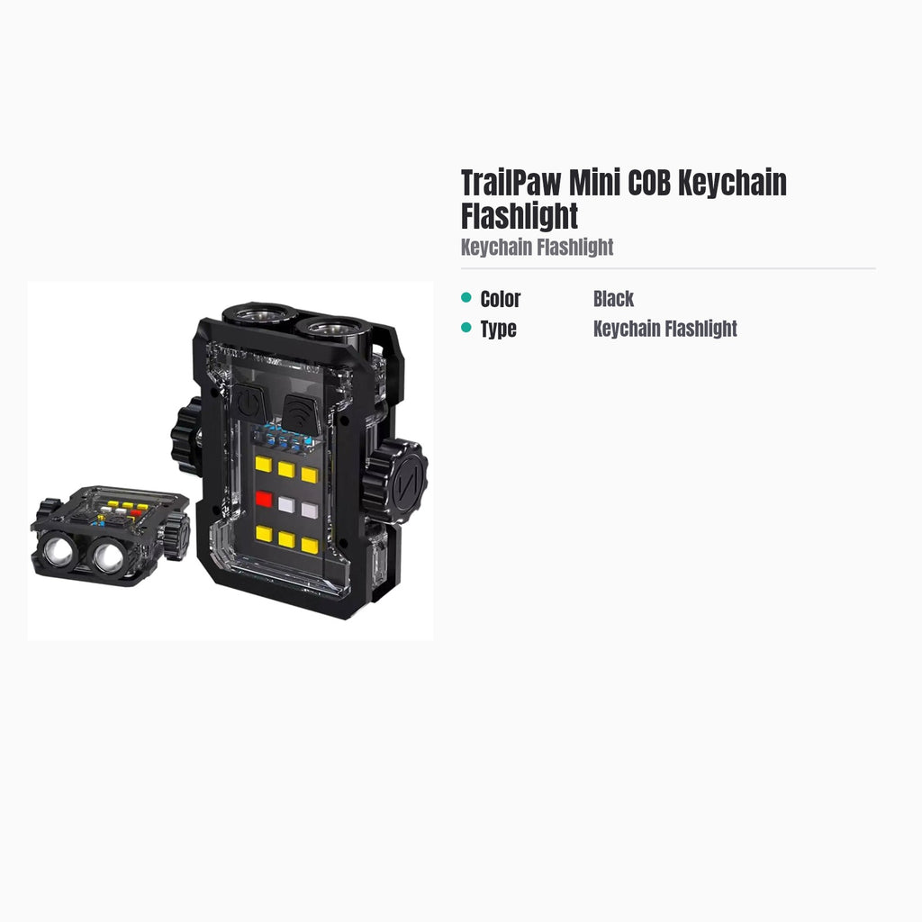 TrailPaw Mini COB Keychain Flashlight