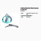 TrailPaw Reflective Mesh Harness & Leash Set — specs